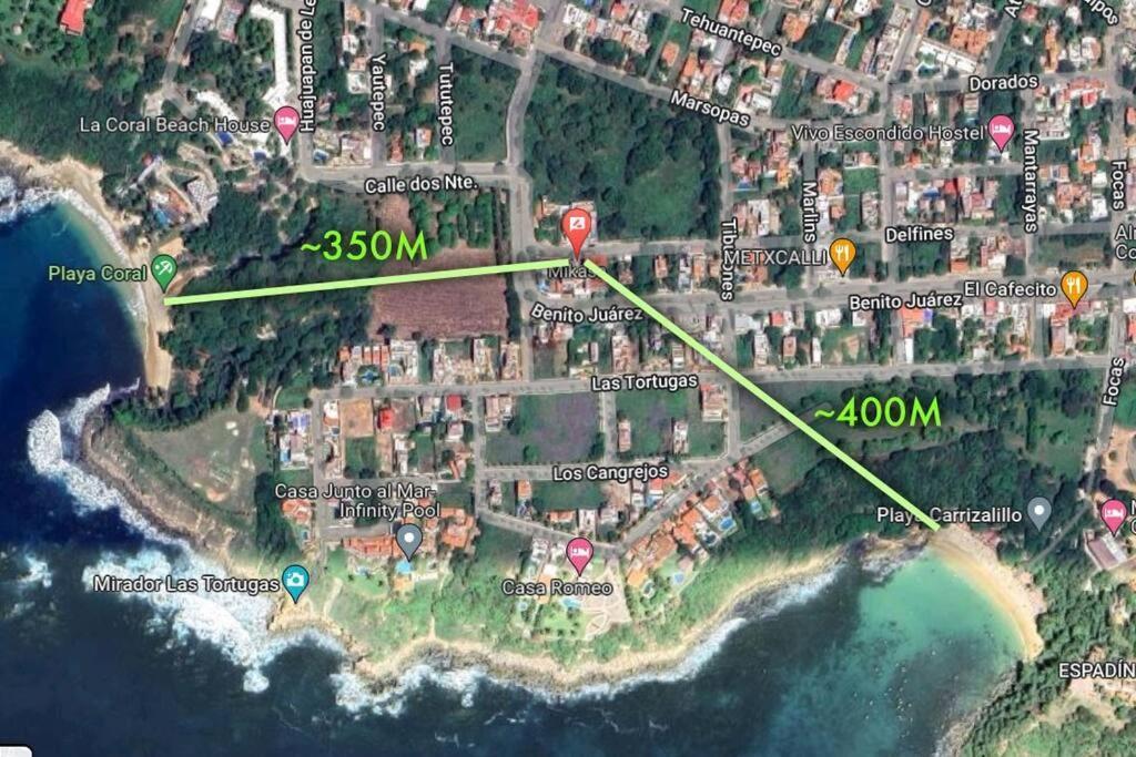 Studio -Trees At Mikasa- Near Beach, Pool, Fast Wifi, Ac & King Bed Puerto Escondido (Oaxaca) Exterior foto